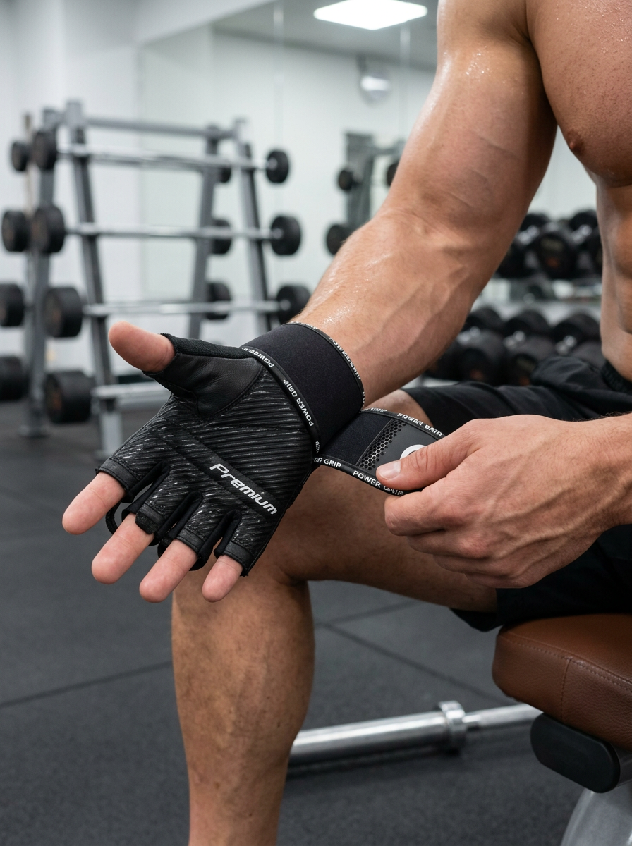 Scitec Nutrition перчатки MADMAX leather gloves with wrist grip (Размер L)
