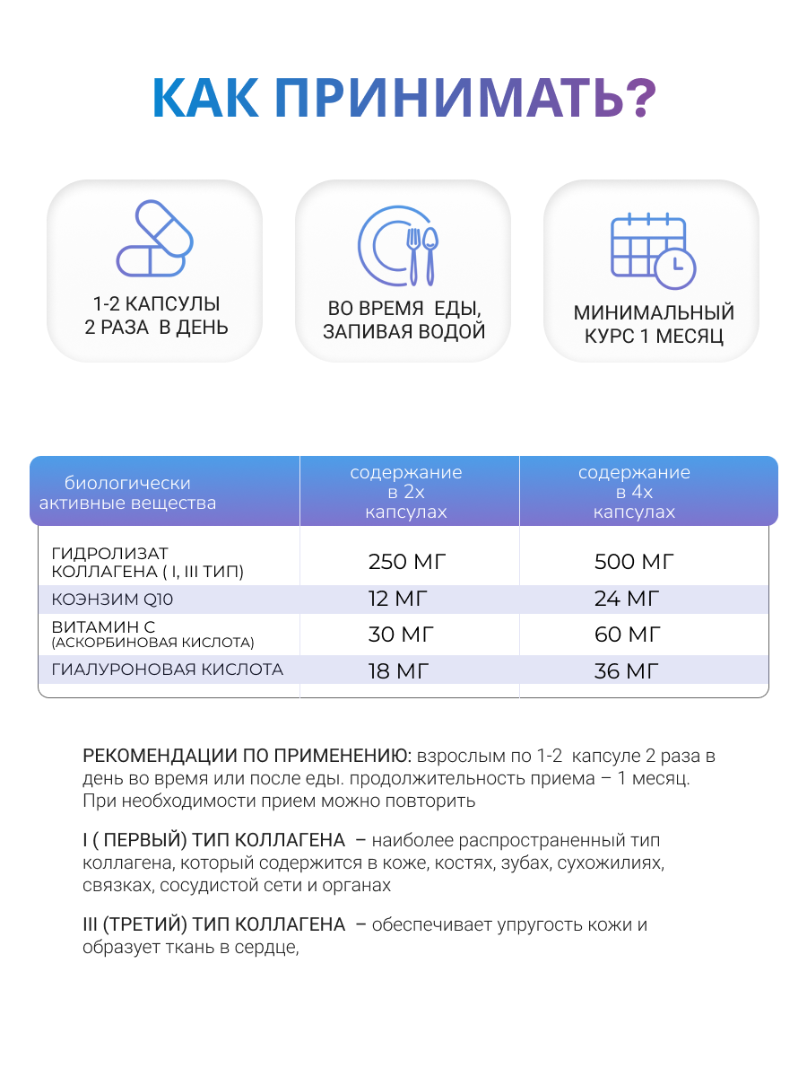 NUTRITABS Collagen & Q10 60 капс.