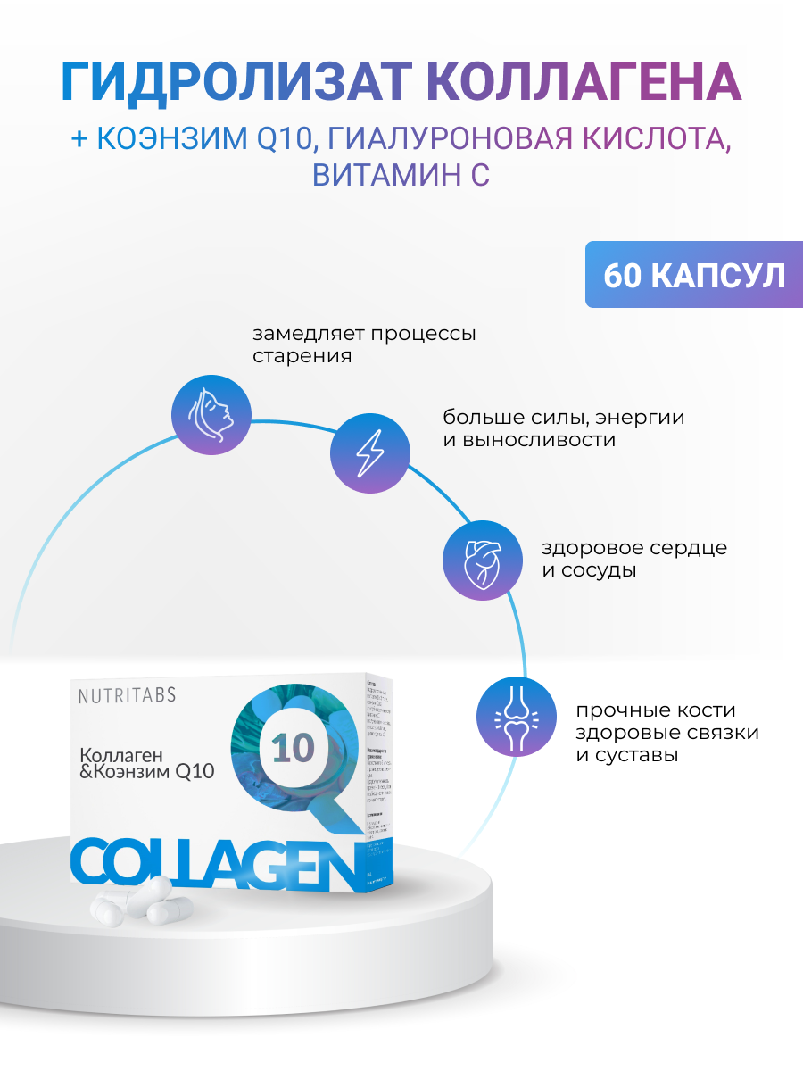 NUTRITABS Collagen & Q10 60 капс.