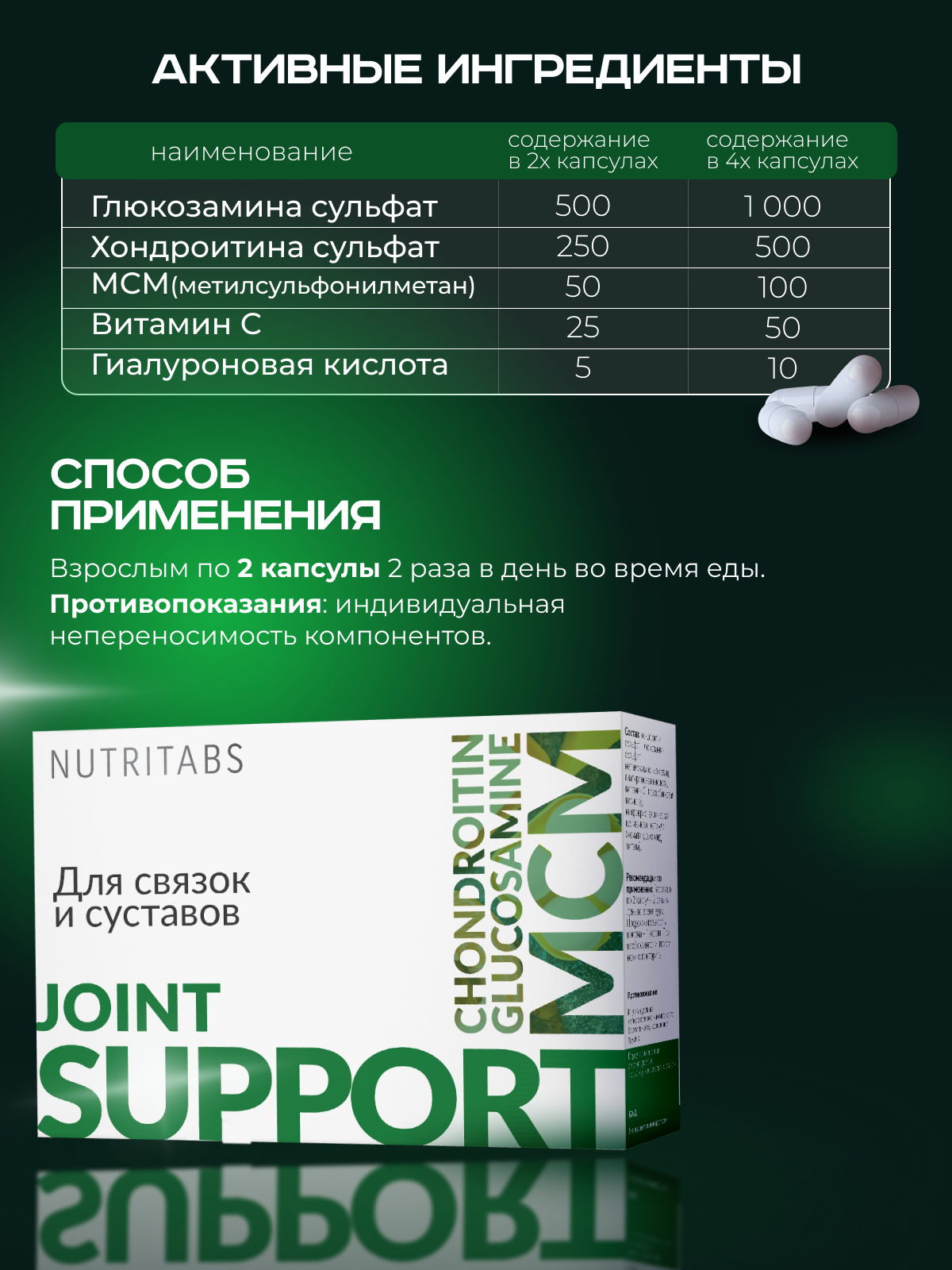 NUTRITABS Joint support 60 капс.