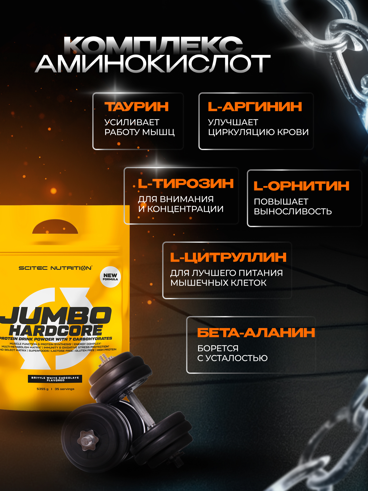 Scitec Nutrition Jumbo Hardcore 5355 г