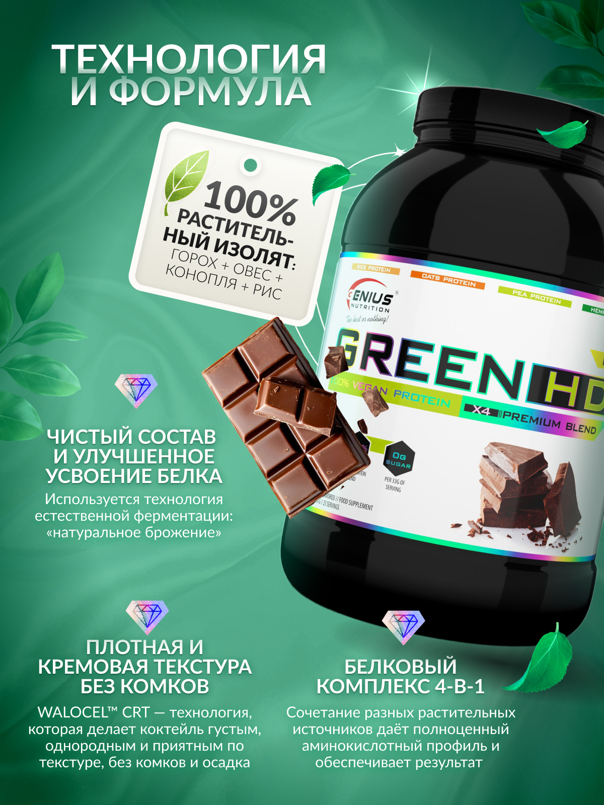 Genius Nutrition Green-HD 750 г