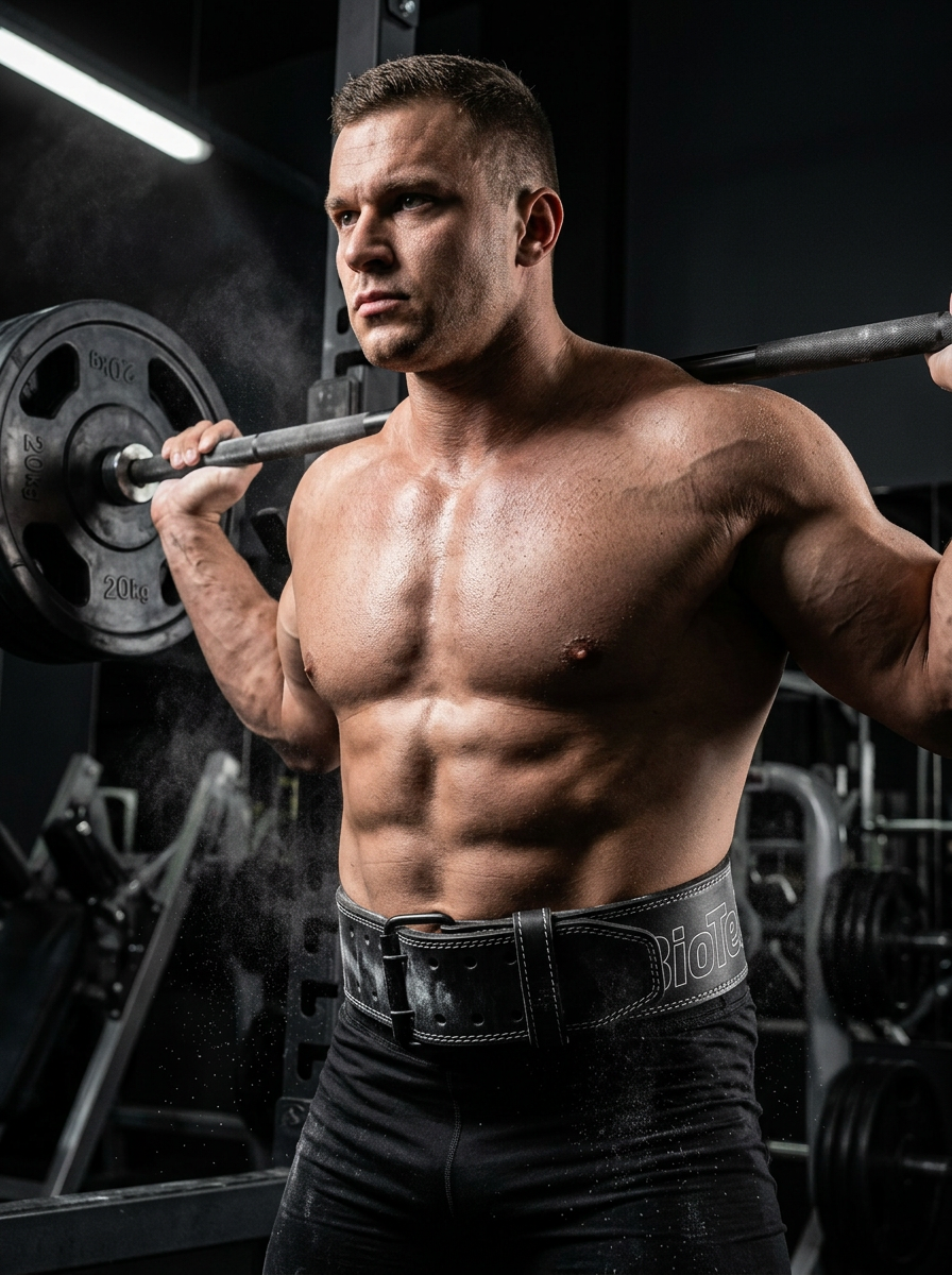 BioTechUSA пояс POWERLIFTING leather belt black
