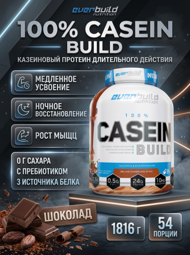 Everbuild Nutrition 100% Casein Build 4lb. 1816г (Шоколадное мороженое)