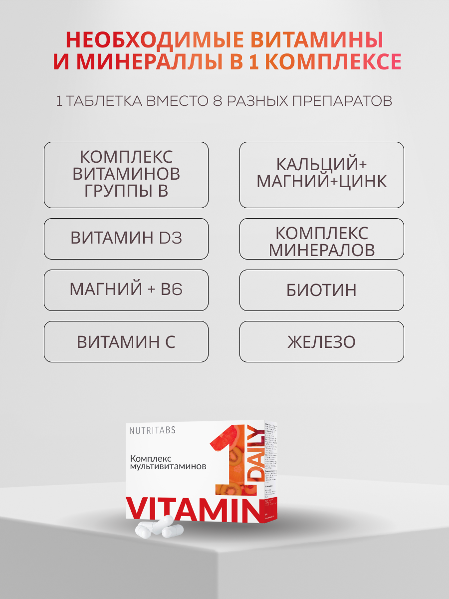 NUTRITABS Multivitamin Daily 60 капс.
