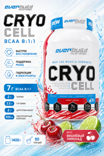 Everbuild Nutrition Cryo Cell BCAA 8:1:1 1400 г. (Вишня Лайм)