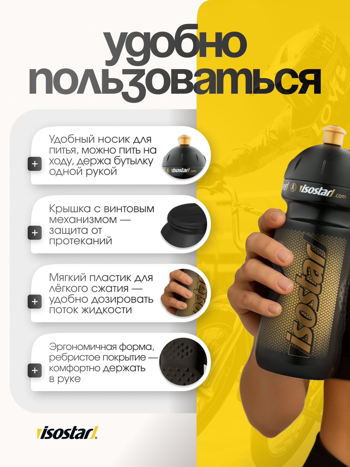 Isostar Спортивная бутылка Finisher 650 мл