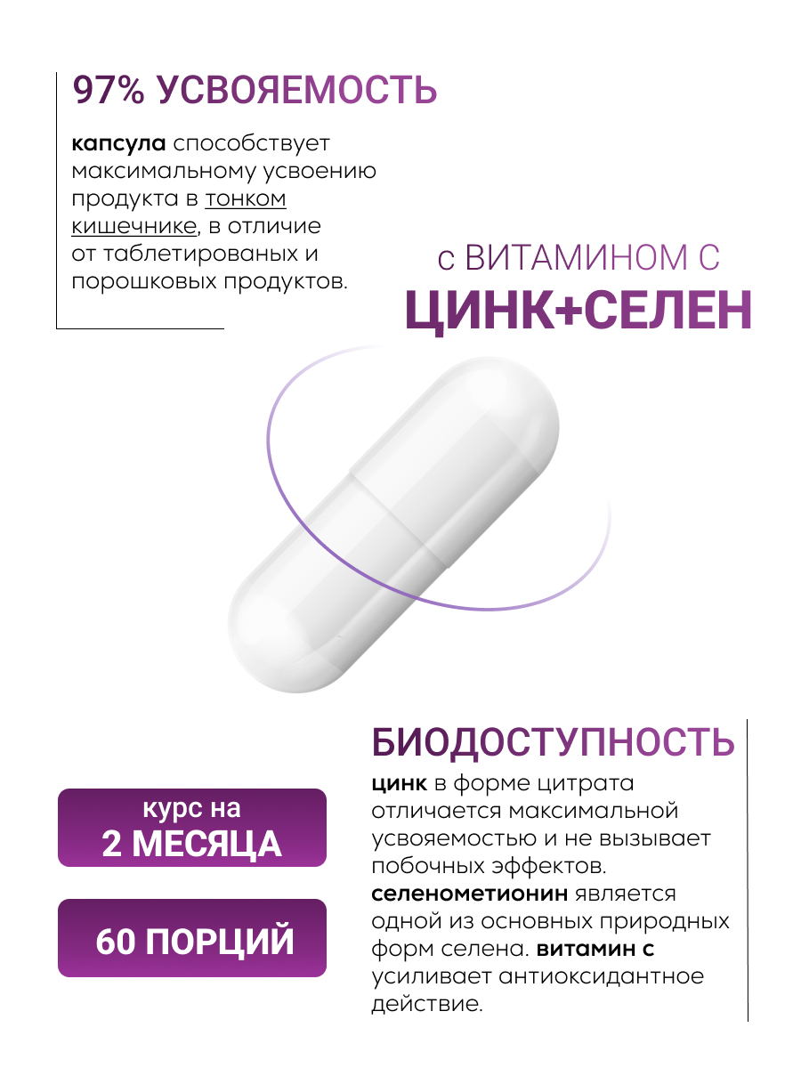 NUTRITABS Zn+Se 60 капс.