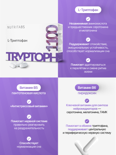 NUTRITABS L-Tryptophan 60 капс.