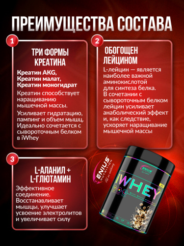 Genius Nutrition iWhey 900 г (Печенье и крем)